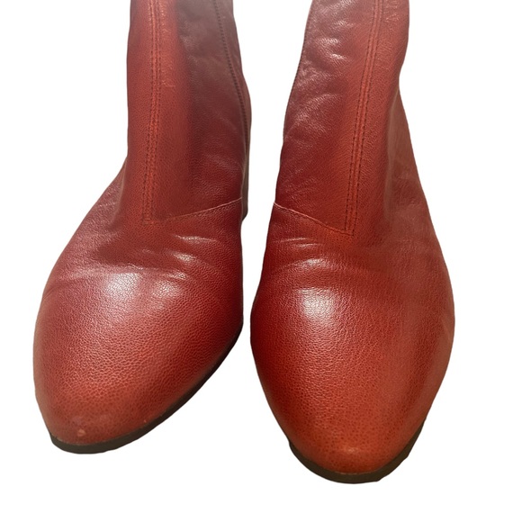 Vagabond Olivia Cherry Red Leather Ankle Boots - Picture 4 of 15